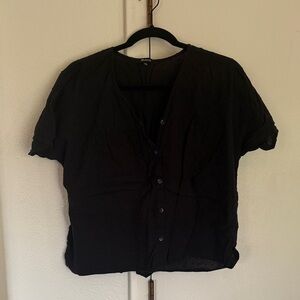 Madewell Black Button-Down Shirt